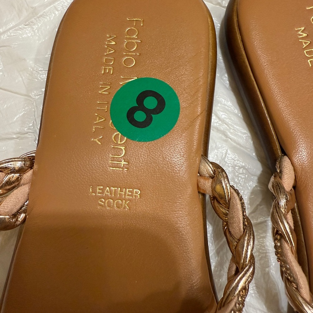 Chic Braided Sandals in Brown by Fabio Maggenti made in Italy Leather sock - Picture 6 of 8